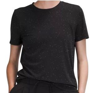 Lululemon Slub Neck Crew T-Shirt (Black White Speckles)